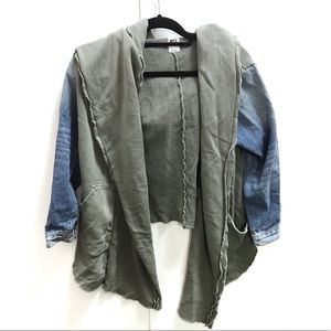 NSF Alora Draped Hoodie Cardigan